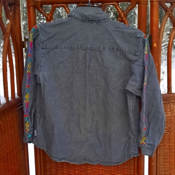 Vintage 80s Tangiers GirlsButton Down shirt - Picture 9 of 10